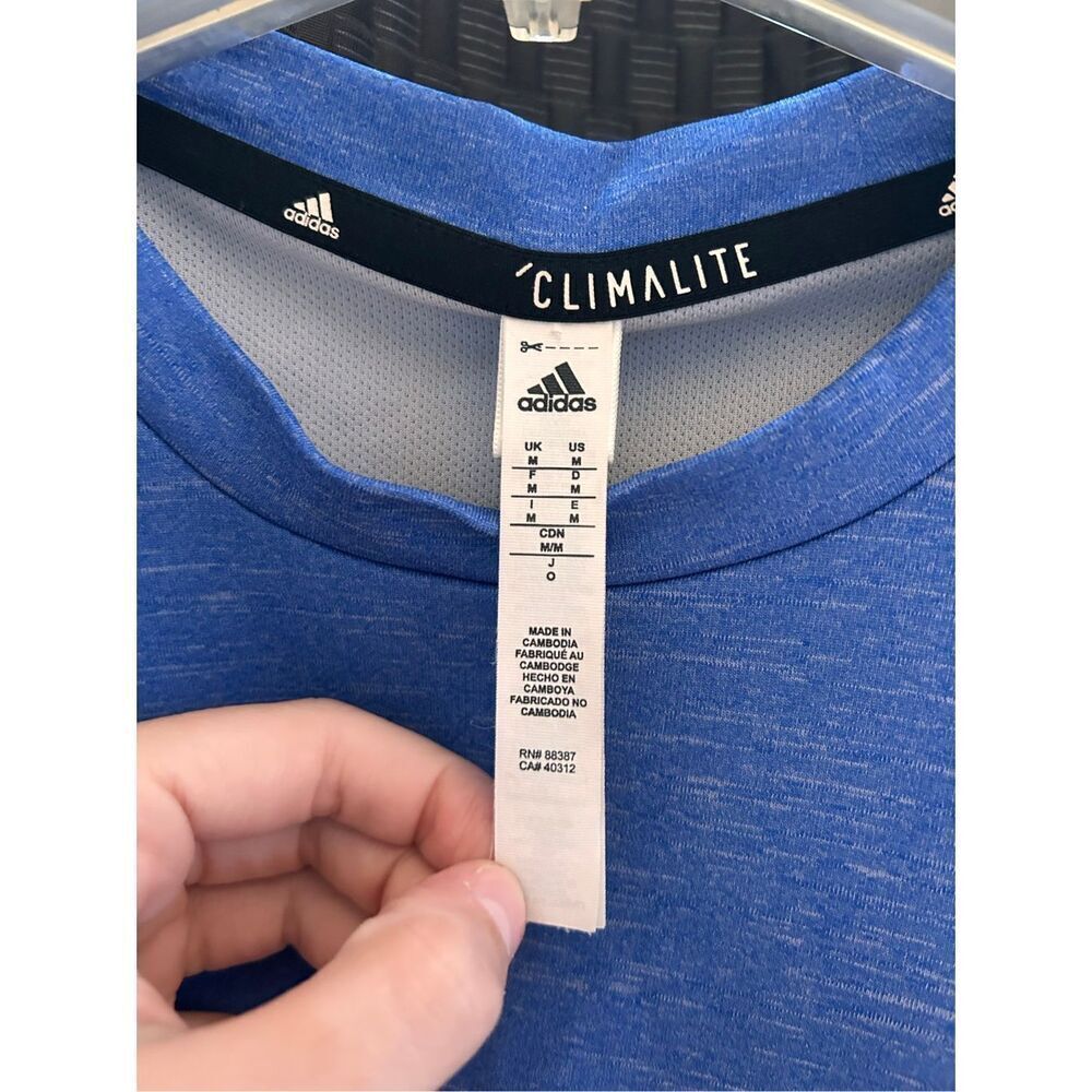 Adidas blue tee shirt size medium - Picture 3 of 3
